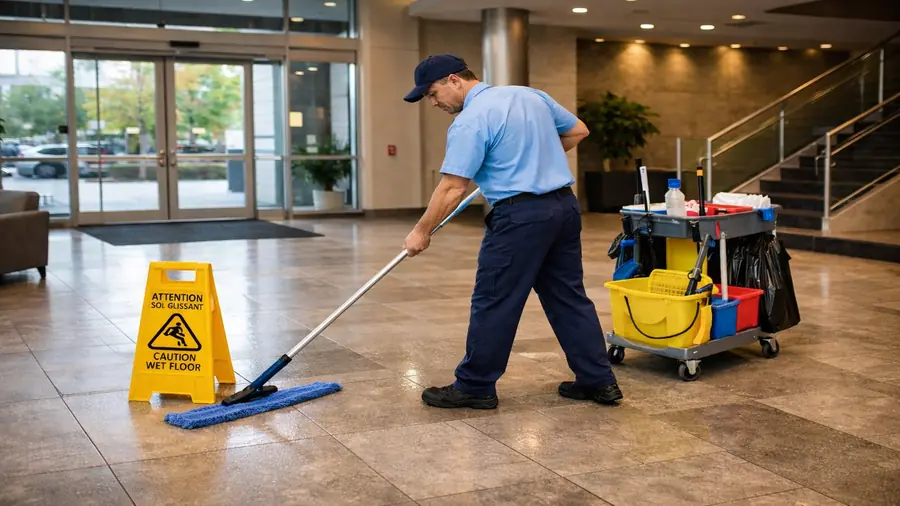 Planchers propres et sécuritaires en zones très passantes